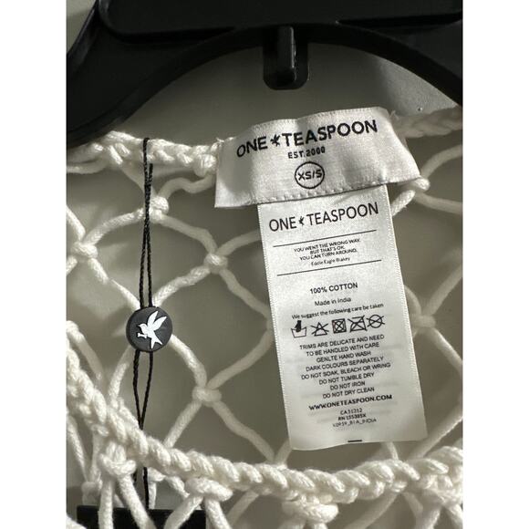 One Teaspoon Hand Knotted‎ Castaway Top - Natural size XS/S New - Picture 4 of 6